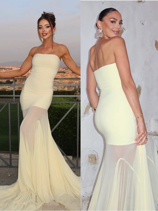 Deme By Gabriella Dresses & Skirts - DEME by Gabriella Dahlia Strapless Gown Maxi Dress Butter Yellow NEW with tag
